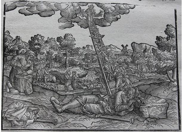 Picture of the Jacob's Ladder in the original Luther Bibles (of 1534 and also 1545)