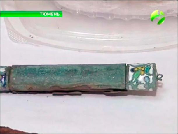 Other discoveries - some dating to the 12th century - were 'several iron knives with handles with enamel decorations produced by Russians' and an intriguing 'lion figurine' of uncertain origin. 