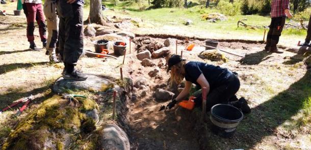 The outlines of the “first of its kind” Viking shipyard found at Birka, Sweden, revealing just how industrious and trade savvy the Vikings were at their peak development point. (Stockholm University)
