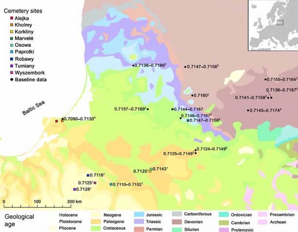 The new research is based on multiple pagan sites of horse sacrifice, in Lithuania and beyond (French et al / Science Advances)