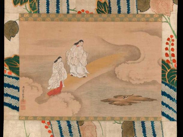 18th century painting of the Shinto deities Izanagi and Izanami (Public Domain)