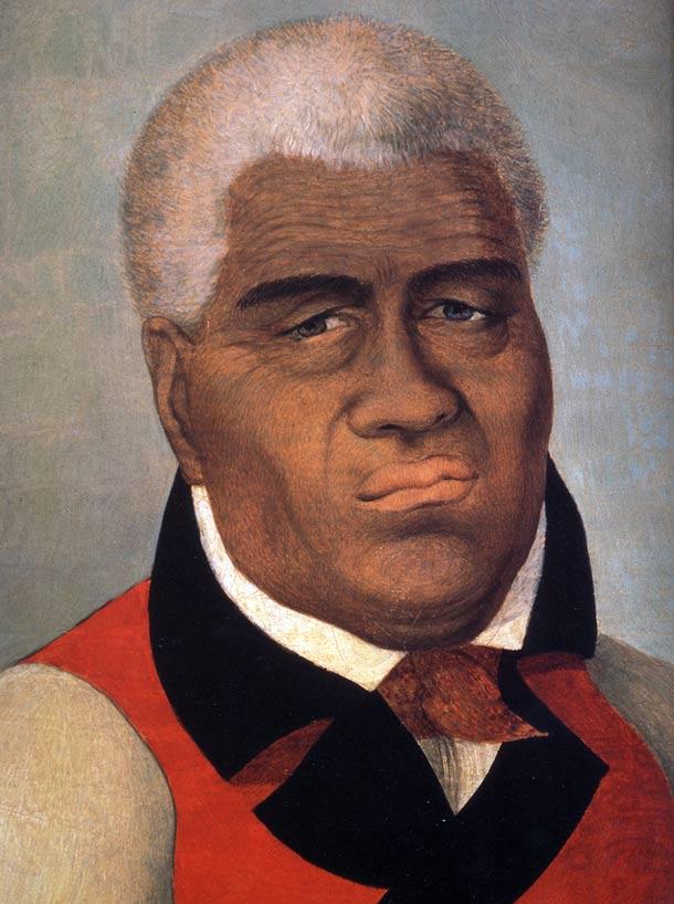 One of the few paintings made of Kamehameha while he was alive, and reportedly his favorite. 