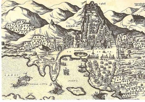 A panorama of the Croatian island of Hvar in 1571 by Giovanni Francesco Camotio (Giovanni Francesco Camotio / Public domain)