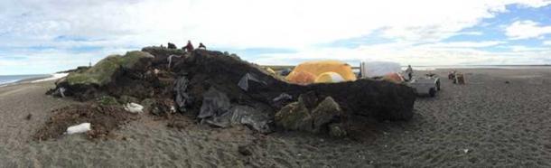A panoramic image showing erosion at the Walakpa site.