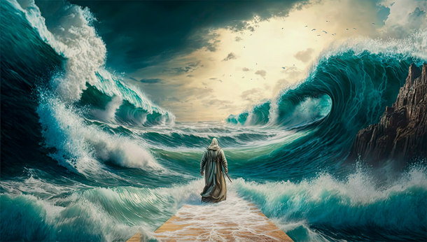 Moisés partiendo el Mar Rojo.  (pozitivo / Adobe Stock)