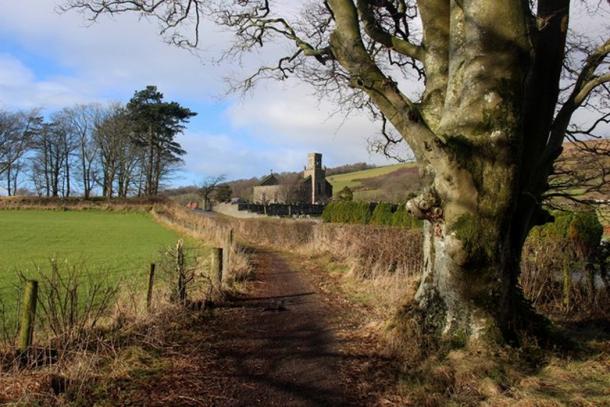 The path at Cnoc an Rath on the Isle of Bute, Scotland.