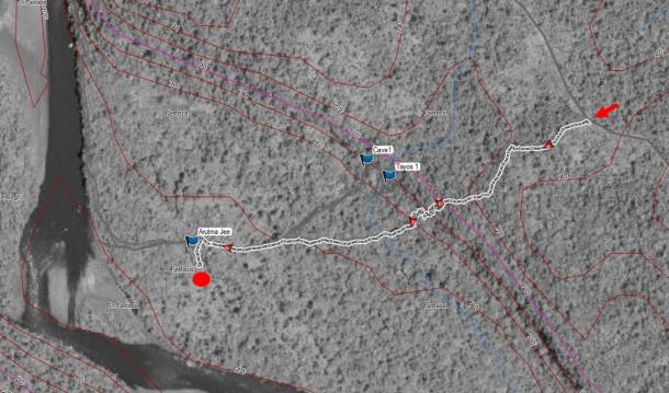 Our path to the Shuar camp near the Tayos caves