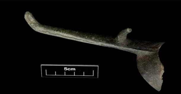 The peculiar handle of the vessel with its accompanying rest (Yorkshire Museum /Newcastle University)