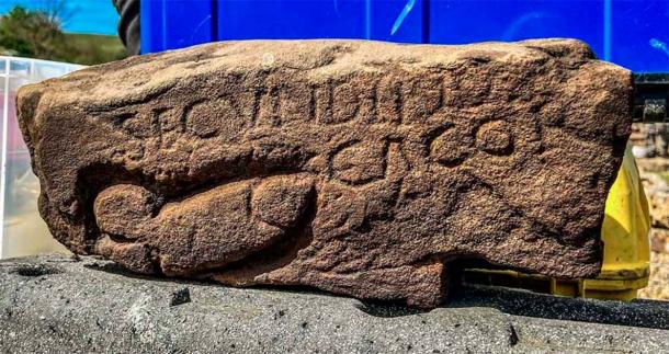 This phallus has insulting Roman graffiti above it that was meant for another Roman soldier. The insult reads: “You shi**r!” (Vindolanda Charitable Trust)
