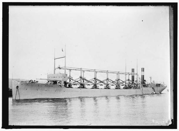 A photo of the USS Cyclops, circa 1915. This lost shipwreck has been subject to conspiracy theories, since it sank in the famed Bermuda Triangle (Public Domain)