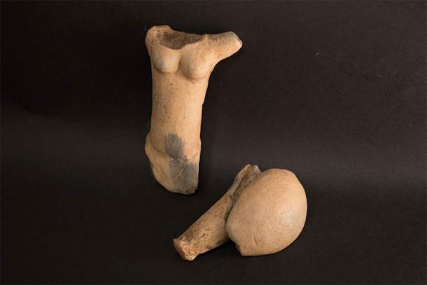 The main pieces of the Stone Age Venus of Egerszeg Statuette recently unearthed in Hungary. (Göcsej Museum)