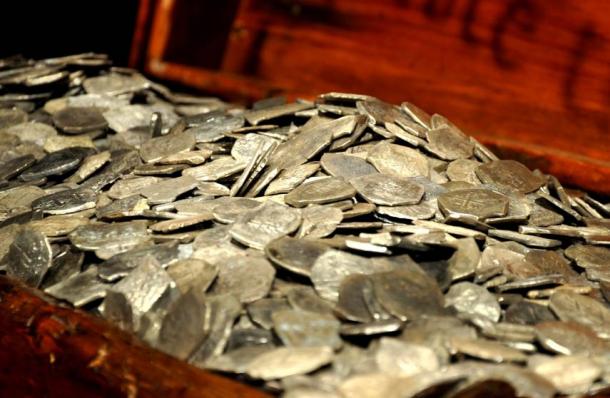 Some of the pirate gold initially recovered by Barry Clifford from the Whydah shipwreck off the coast of Cape Cod