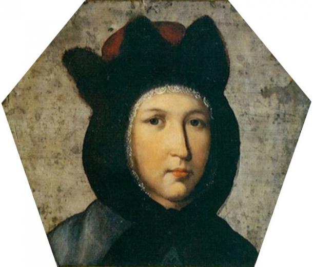 Coffin portrait of a woman from the 1670s, currently at the National Museum in Warsaw. (Public domain)