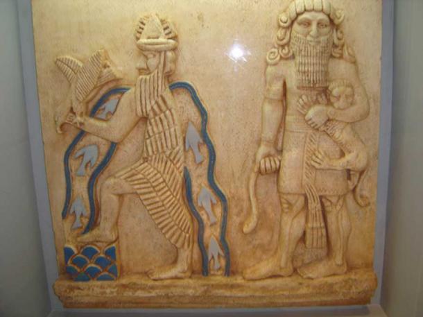 A possible depiction of Enki and Ziusudra. 