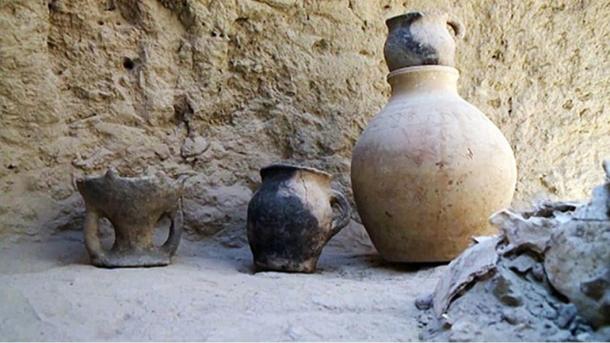 The warrior woman had some large pots and water jars in her grave, indicating some degree of wealth, researchers said. 