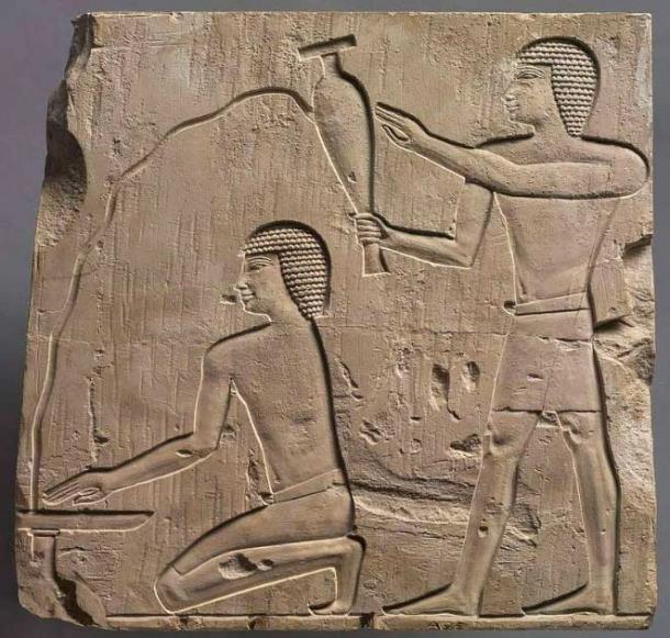 Sacerdotes del Antiguo Egipto realizando ritos funerarios. (Dominio publico)