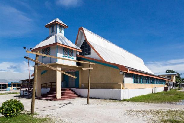 Most prominent building on Funafuti atoll, Fetu Ao Lima or Morning Star Church (Dmitry/ Adobe Stock)