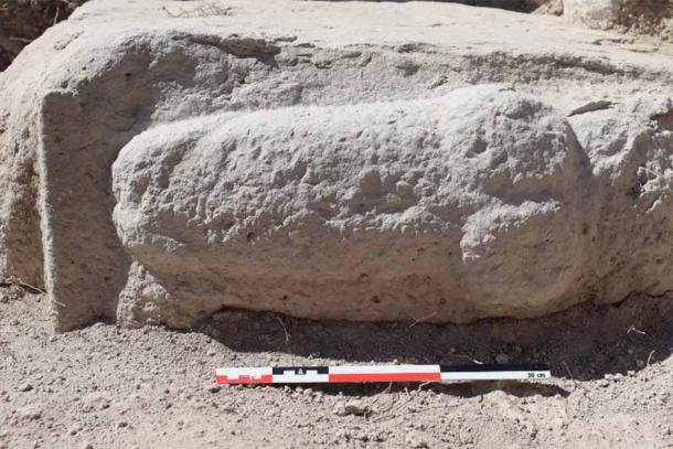 This recently discovered phallic carving in a limestone tower is certainly eye-catching! (Courtesy of Museo Histórico Local de Nueva Carteya)
