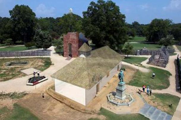 A reconstruction of what Jamestown may have originally looked like 