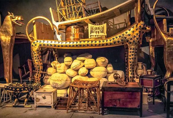 Reconstruction of the way King Tut’s tomb was discovered with all its treasure. (Jaroslav Moravcik / Adobe Stock)