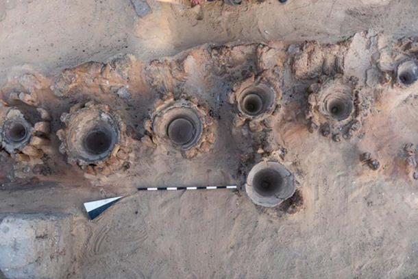 The remains of pots found at Abydos in Egypt are believed to be part of a giant ancient beer factory and were used to mix the grains and water. (Ministry of Tourism and Antiquities)