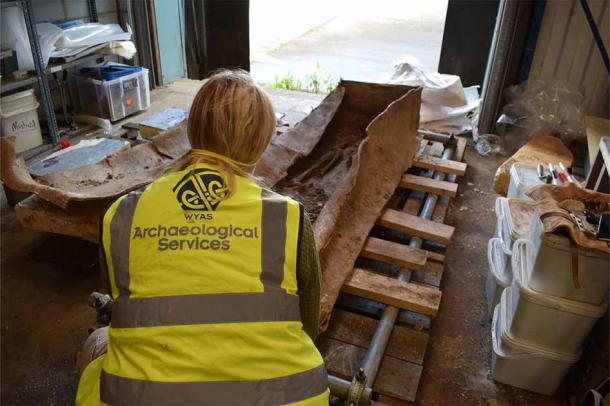 Los restos de lo que parece ser una mujer aristocrática romana estaban dentro del ataúd de plomo. (Ayuntamiento de Leeds)