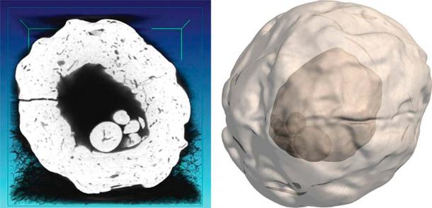 Cutting-edge research, using CT scans and 3D modelling, has created detailed models of the Mesopotamian clay balls and their contents without the need to break open the balls. (Oriental Institute of the University of Chicago)