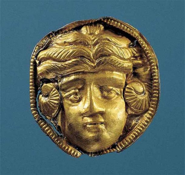 The newly discovered plaque bears striking resemblance to the one pictured here. It was found in the Illerup River Valley attached to a shield. (Preben Dehlholm / Museo Moesgaard)