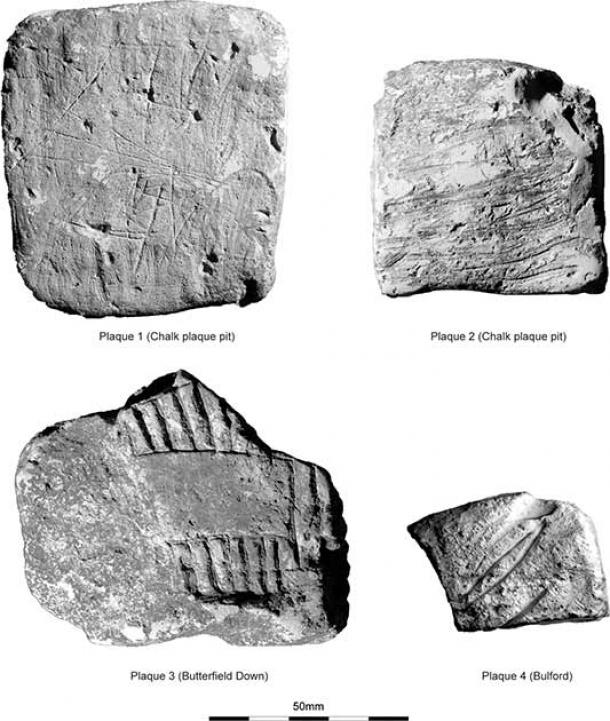 El reverso, el reverso, el lado de las cuatro placas de Stonehenge. (Actas de la Sociedad Prehistórica)