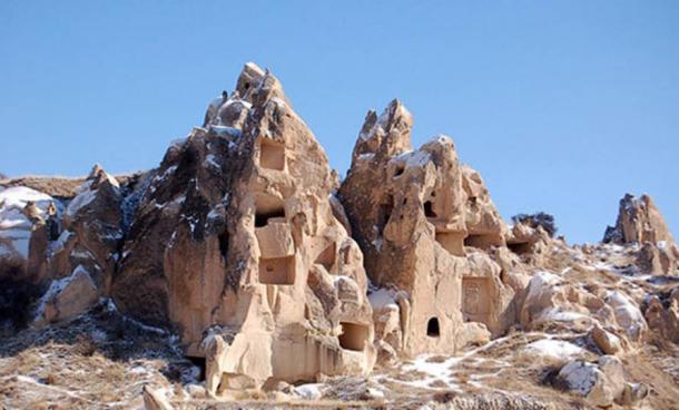 The rock houses of Cappadocia.