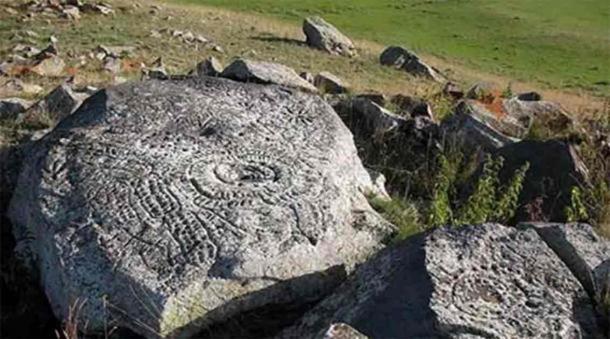 Rock art at the Sevsar Astrological Observatory, Armenia. (Photo author provided)