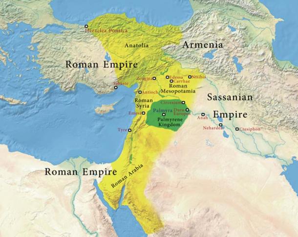Regions under the authority of Odaenathus of Palmyra.