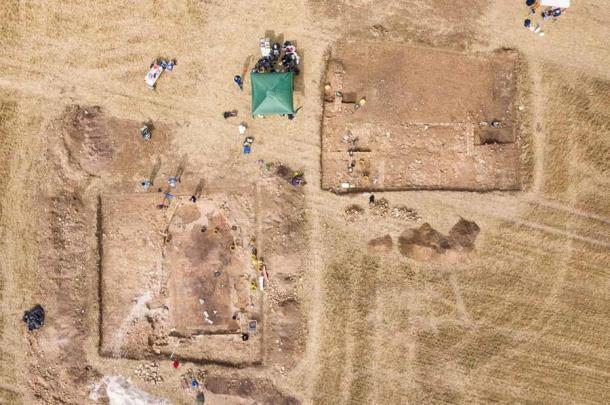 The room containing the Roman mosaic was part of a large villa from the late Roman period. (Historic England)
