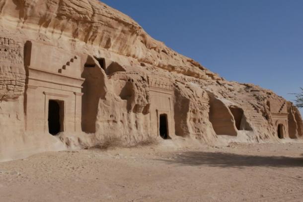 A row of tombs, Mada'in Saleh, Saudi Arabia (mstarling / Adobe Stock)