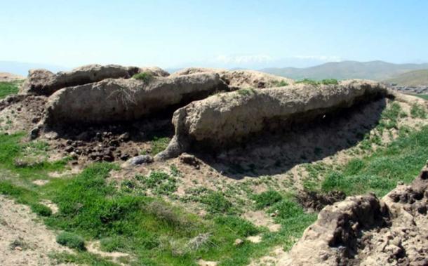 Part of the ruins at Godin Tepe, Iran.