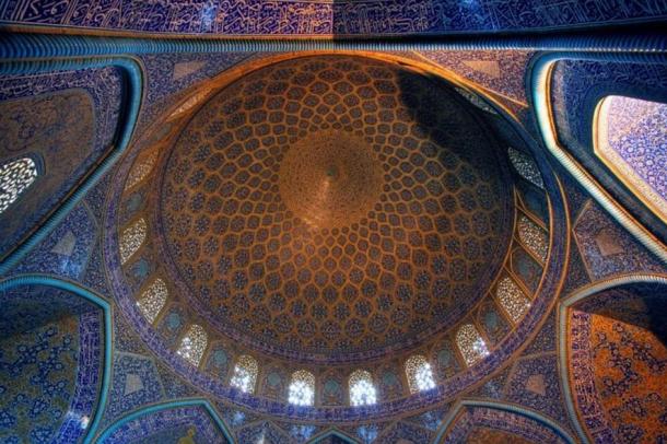 Many historical monuments incorporate sacred geometry, like this mosque in Iran