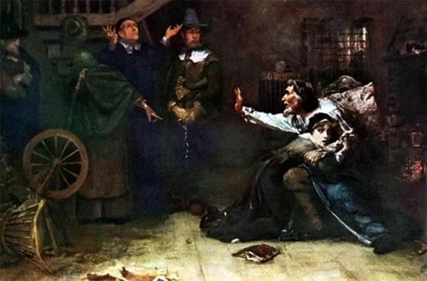 The 1692 Salem witch trials were a moral catastrophe that gripped the English colony of Massachusetts, as depicted in the oil painting entitled “Accused of Witchcraft” by Douglas Volk. (Public domain)