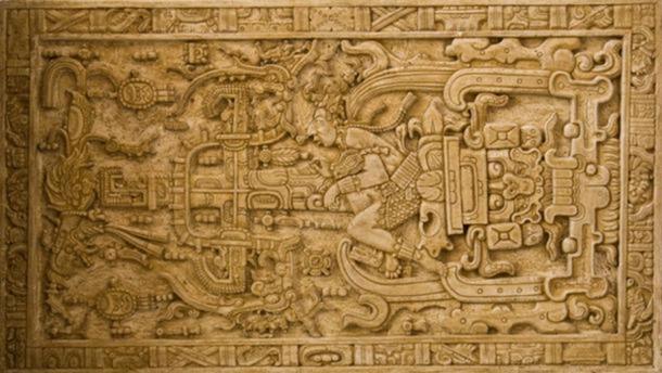 The magnificent sarcophagus lid of Pakal.