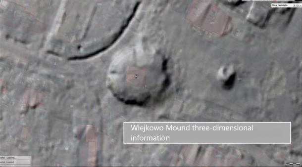 This is the satellite image of Wiejkowo, Poland, that the researchers believe reveals the burial of Harald Gormsson Bluetooth. (Marek Kryda / The First News)