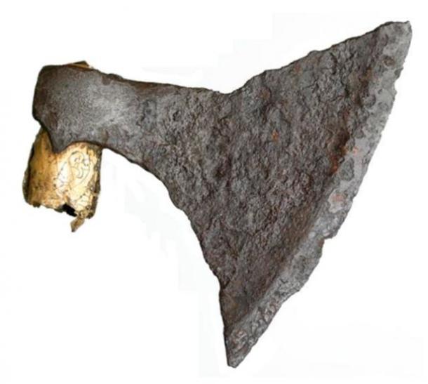 Saxo-Norman/Viking Iron & Copper alloy Battle Axe (11th Century), from battle by the River Thames, London, England