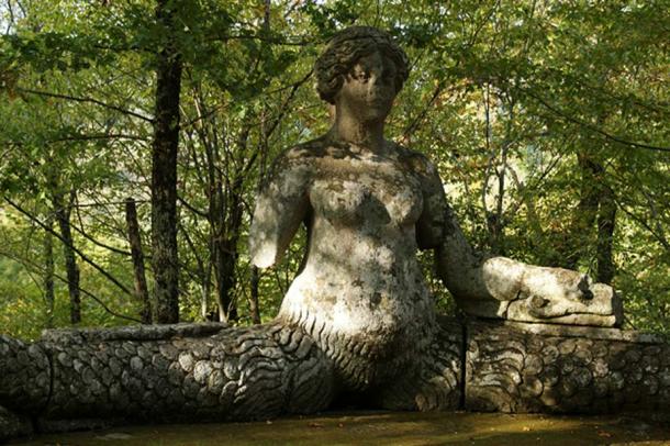 One of the sculptures in the garden of monsters