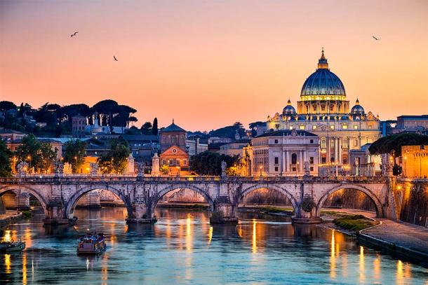As the seat of the Roman Catholic Church and the residence of the Pope, the Vatican was central to the events of the Great Schism. Night view of the Basilica St Peter in Rome, Italy. (Mapics / Adobe Stock)