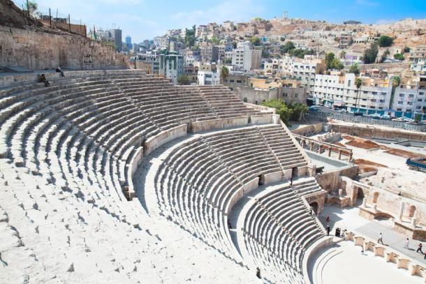 The seating area/ cavea at the Roman Theatre, Amman. (Aleksandar Todorovic /Adobe Stock)