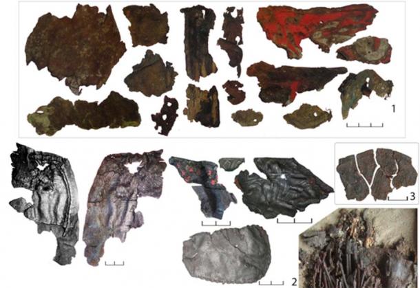 A selection of the leather object fragments analyzed in the study. (Luise Ørsted Brandt et al. /PLoS ONE