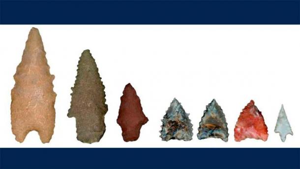 A selection of the 1,179 projectile points used in the study that established earlier archery technology use in the Andes. (Luis Flores-Blanco/Quarterly International)
