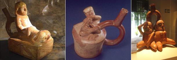 A wide variety of sexual acts are depicted in the Moche pottery.