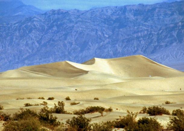 Some of the shape-shifting sand dunes in Death Valley. 