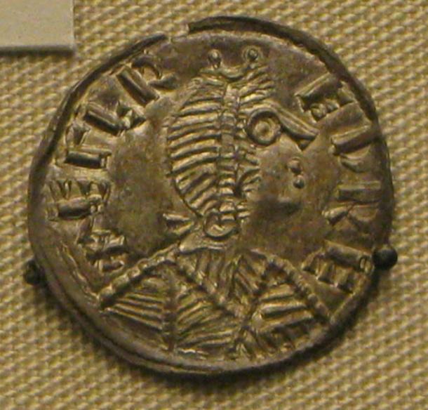 A silver coin depicting Alfred the Great