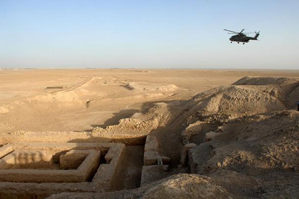 The Uruk archaeological site in Mesopotamia; as in Egypt, the Mesopotamians built their monuments in stone and paid their workers in beer.