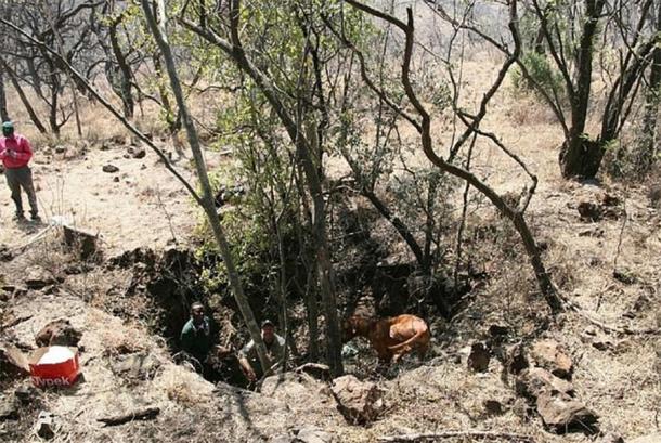 The site where the A. sediba remains were found, in Mamapa, South Africa. (Image: © Dunmore et al. University of Kent)